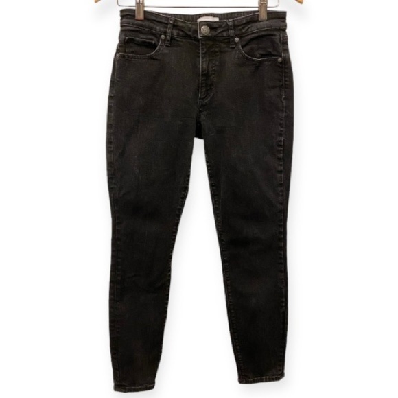 LOFT 4 (27) Curvy Skinny Jeans Washed Black Mid Rise Women’s Stretch - Picture 2 of 16